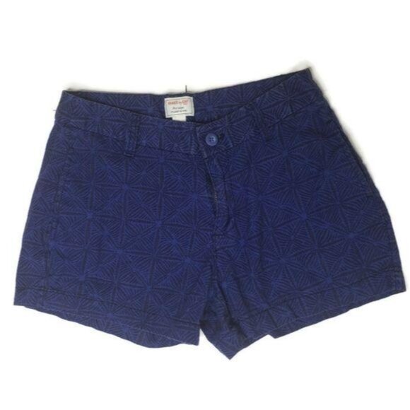 Gap Women's the 4" short Blue Textured Navy Khakis Shorts Size 2 - Picture 1 of 3